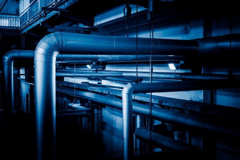 steel pipes underground
