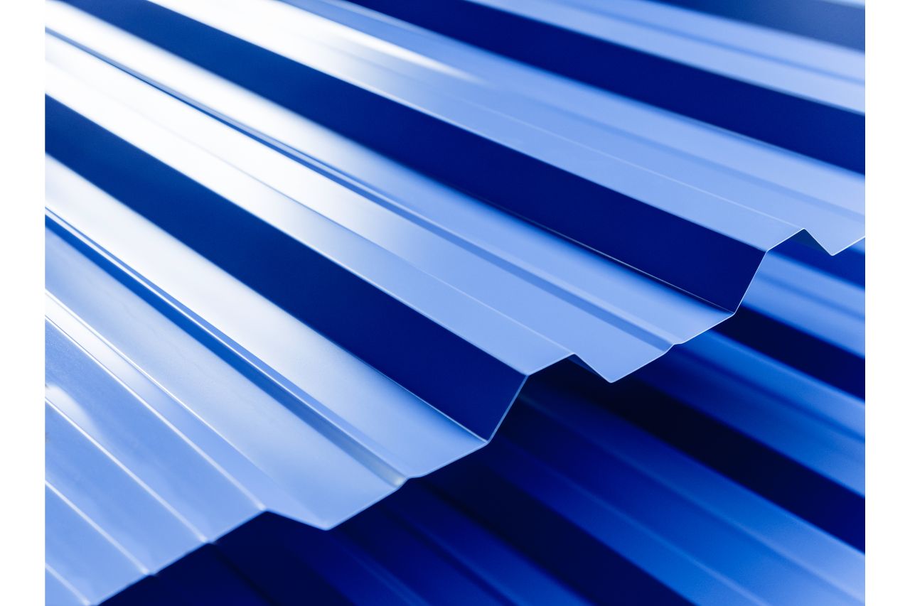 Blue colored roof