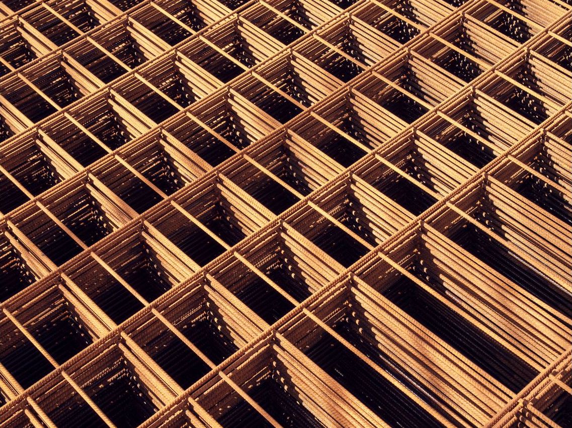 stack of steel matting