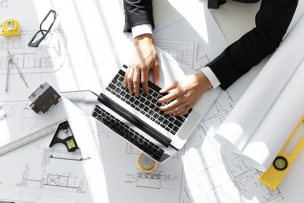An engineer buying steel online