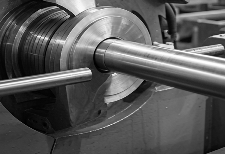Steel beam being prepared for galvanizing