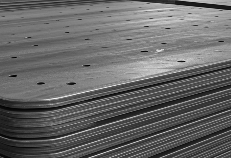 Steel beam being prepared for galvanizing