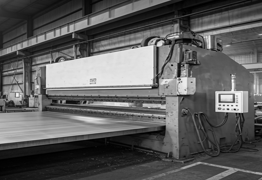 Steel beam being prepared for galvanizing