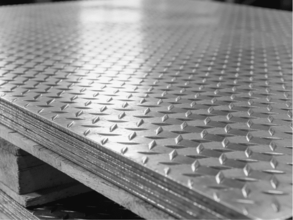 Checkered steel plates